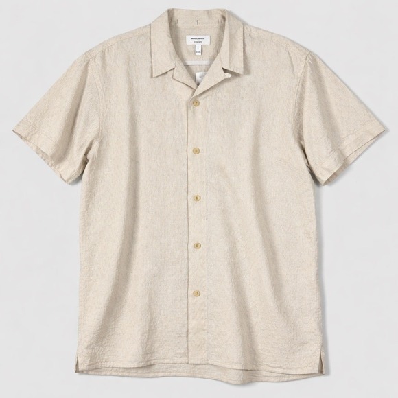 Banana Republic Other - Banana Republic Mens Linen Cotton Textured Button Down Shirt L Beachy Lagom New
